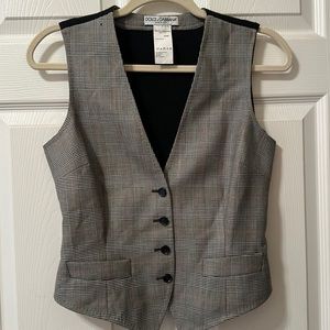 Dolce Gabbana wool vest plaid